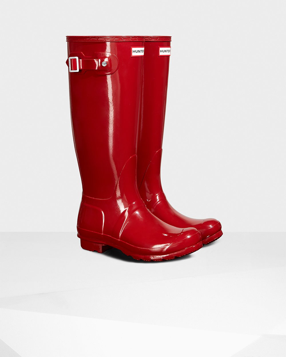 Botas De Altas Original Gloss Hunter Mujer - Rojos - 546073LMK